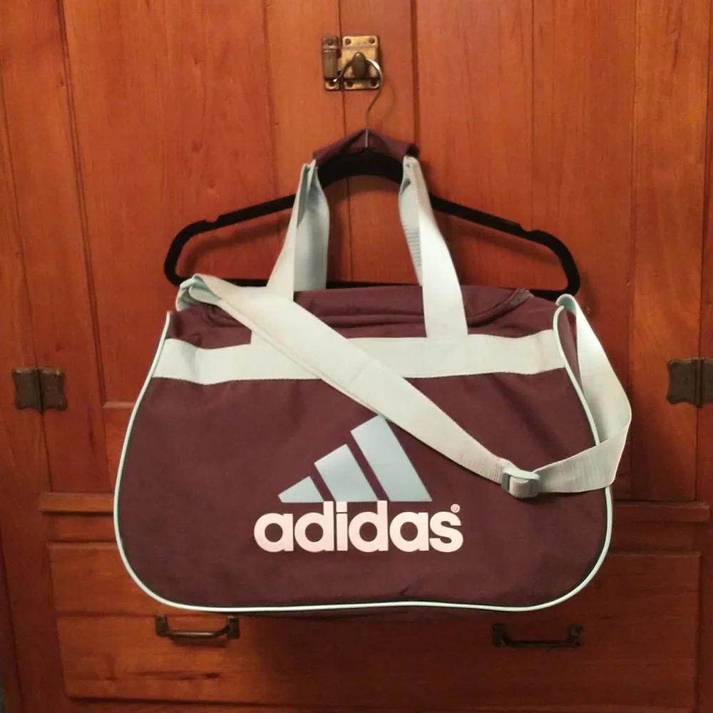 Adidas Brown/Blue Gym Bag - Picture 1 of 5